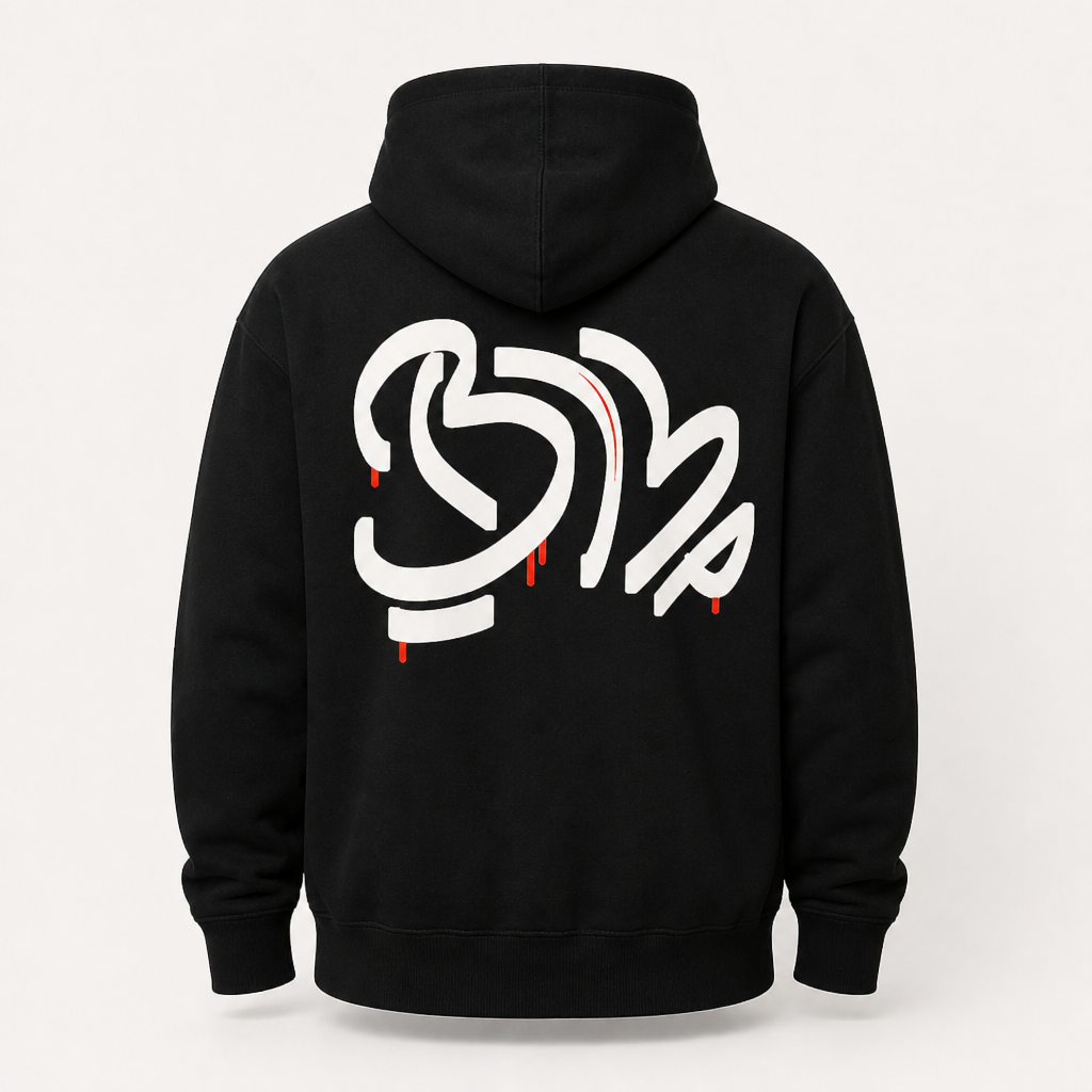 Black hoodie, back